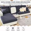2025 New Wear-Resistant Universal Sofa Cover, Stretch Couch Cushion Slipcovers Replacement, Anti-Slip L Shape Sofa Covers, Chaise Lounge Sofa Slipcover (Weave Dark Grey,Large Double Seat Cover) view 2
