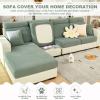 ShowyLive 2025 New Wear-Resistant Universal Sofa Cover, Stretch Couch Cushion Slipcovers Replacement, Anti-Slip L Shape Sofa Covers, Chaise Lounge Sofa Slipcover (Weave Green,Large Single Seat Cover) view 2