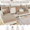 ShowyLive 2025 New Wear-Resistant Universal Sofa Cover, Stretch Couch Cushion Slipcovers Replacement, Anti-Slip L Shape Sofa Covers, Chaise Lounge Sofa Slipcover (Weave Camel,Large Single Seat Cover) view 2