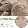 ShowyLive 2025 New Wear-Resistant Universal Sofa Cover, Stretch Couch Cushion Slipcovers Replacement, Anti-Slip L Shape Sofa Covers, Chaise Lounge Sofa Slipcover (Weave Camel,Large Single Seat Cover) view 3