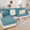 2025 New Wear-Resistant Universal Sofa Cover, Stretch Couch Cushion Slipcovers Replacement, Anti-Slip L Shape Sofa Covers, Chaise Lounge Sofa Slipcover (Weave Sea Blue,Large Triple Seat Cover) view 1