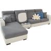 ShowyLive 2025 New Wear-Resistant Universal Sofa Cover, Stretch Couch Cushion Slipcovers Replacement, Anti-Slip L Shape Sofa Covers, Chaise Lounge Sofa Slipcover (Weave Grey,Large Single Seat Cover) view 1