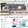 ShowyLive 2025 New Wear-Resistant Universal Sofa Cover, Stretch Couch Cushion Slipcovers Replacement, Anti-Slip L Shape Sofa Covers, Chaise Lounge Sofa Slipcover (Weave Grey,Large Single Seat Cover) view 2