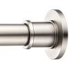 BRIOFOX Industrial Shower Curtain Rod - Spring Tension Shower Rod 43-72 Inch Tension Curtain Rod for Window or Bathroom, Satin Nickel view 1
