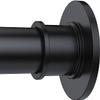 BRIOFOX Industrial Shower Curtain Rod - Rustproof Non-Slip Long Tension Shower Rod 54-90 Inch Stainless Steel Tension Curtain Rod for Windows, Matte Black view 1