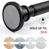 BRIOFOX Industrial Shower Curtain Rod - Rustproof Non-Slip Long Tension Shower Rod 54-90 Inch Stainless Steel Tension Curtain Rod for Windows, Matte Black view 4