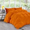 RESTURA Soft 500 GSM Orange 3 Pieces Pinch Pleated Alaska King Size Comforter Set (Comforter + 2 Pillow Cases) 1000 Series Egyptian Cotton Duvet Insert view 2
