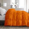 RESTURA Soft 500 GSM Orange 3 Pieces Pinch Pleated Alaska King Size Comforter Set (Comforter + 2 Pillow Cases) 1000 Series Egyptian Cotton Duvet Insert view 3