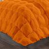RESTURA Soft 500 GSM Orange 3 Pieces Pinch Pleated Alaska King Size Comforter Set (Comforter + 2 Pillow Cases) 1000 Series Egyptian Cotton Duvet Insert view 4