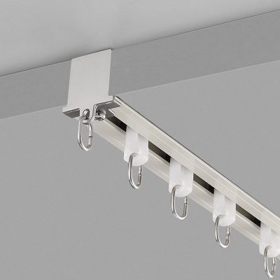 ZAQYCM Recessed Flexible Ceiling Curtain Track Room Divider, Metal Aluminum Curved Drapery Rod for Heavy Curtains/French Doors/Grommet Drapes/Nursery (Size : 9m/29.5ft)