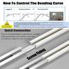 ZAQYCM Recessed Flexible Ceiling Curtain Track Room Divider, Metal Aluminum Curved Drapery Rod for Heavy Curtains/French Doors/Grommet Drapes/Nursery (Size : 9m/29.5ft) view 4