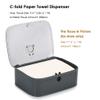 Wall Mounted Tissue Dispenser Hand Towel Dispenser No Drilling Hanging Toilet Paper Holder Hotel Bathroom Organizer (Color : Grey) view 3