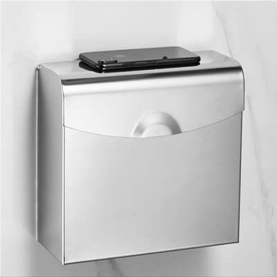 Kitchen Paper Towel Dispenser Wall Mounted Dual Dispensing Paper Towel Holder Stainless Steel Bathroom Toilet Tissue Dispenser (Color : B)