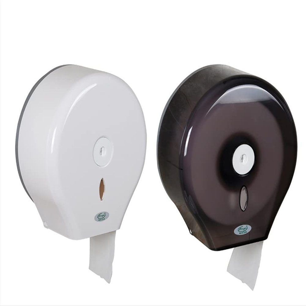Large Roll Paper Holder Wall-Mounted Bathroom Paper Towel Dispenser Paper Towel Holder Dispenser Kitchen Toilet Tissue Dispenser (Color : A+b)