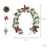 Alipher Christmas Garland Artificial Pine Needle Garland Christmas Decoration Garland Handmade Christmas Teardrop Swag Christmas Wreath for Christmas Decor (Swag) view 2