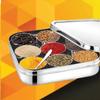 Anjali Enterprises Stainless Steel Square Classic Spice Box Masala Dabba with Nine Inner Cups and Spoon Food9 Partition 21 X 5 cm Small Red view 2