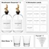 HomeFeel Mouthwash Dispenser for Bathroom, 12.7 oz, 2 Pack - Glass Mouthwash Bottle with 304 Stainless Steel Spout & Minimalist Labels, Style Mouthwash Container, Gold view 3