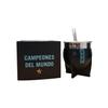 MATE PAMPA AFA XL CON BOMBILLA ACERO INOXIDABLE OFICIAL ARGENTINA MESSI NEGRO view 3
