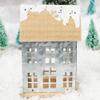 Factory Direct Craft Snowy Colonial Metal Saltbox House for Christmas Village Displays and Home Decor view 3