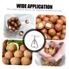 2Pcs Stainless Steel Nutcracker Sheller - Heavy Duty Walnut, Pecan, Almond, Macadamia Nut Cracker with 3.5In Handle, Compact Design for Easy Nut Cracking view 3