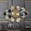 Jayiaine Wall Clock, 29.5 in Large Iron Home Wall Decor Wall Hanging Quartz Clock Mute Clock for Home Dining Room School Office Hotels Living Room Bedroom,Gold view 2