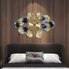 Jayiaine Wall Clock, 29.5 in Large Iron Home Wall Decor Wall Hanging Quartz Clock Mute Clock for Home Dining Room School Office Hotels Living Room Bedroom,Gold view 3