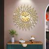 NEOTEND Large Wall Clock for Living Room Decor Gold Modern Silent Kitchen Big Wall Watch Clock for Bedroom Decorative Office Non Ticking Wall Decor 24 Inch view 1