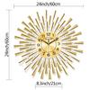 NEOTEND Large Wall Clock for Living Room Decor Gold Modern Silent Kitchen Big Wall Watch Clock for Bedroom Decorative Office Non Ticking Wall Decor 24 Inch view 4