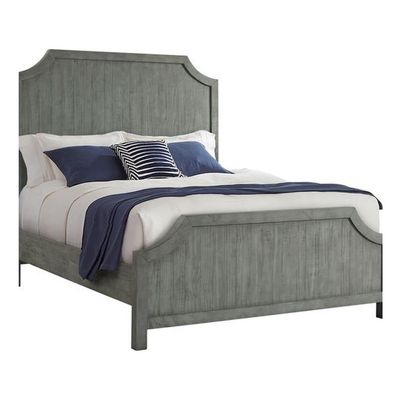 Martin Svensson Home Beach House Solid Wood Dove Grey California King Panel Bed