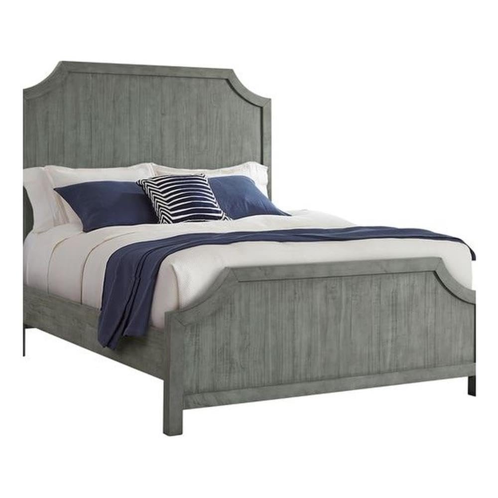 Martin Svensson Home Beach House Solid Wood Dove Grey California King Panel Bed