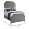 Martin Svensson Home Beach House Solid Wood Dove Grey California King Panel Bed view 3
