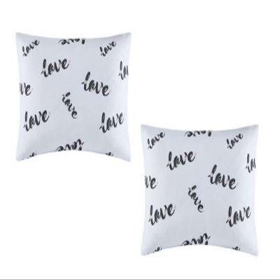 2 Love Print Toddler Travel Pillow Cover 15" x 20" with Zipper Closure Small Rectangle Pillow Case