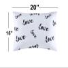 2 Love Print Toddler Travel Pillow Cover 15" x 20" with Zipper Closure Small Rectangle Pillow Case view 2