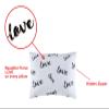 2 Love Print Toddler Travel Pillow Cover 15" x 20" with Zipper Closure Small Rectangle Pillow Case view 3