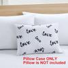 2 Love Print Toddler Travel Pillow Cover 15" x 20" with Zipper Closure Small Rectangle Pillow Case view 4