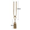 2pcs Crystal Curtain Tie Tassel Beaded Hanging Rope Tie Home Decor Gold Curtains Cord Holder Buckle Bandage Room Accessories,Gold,4pcs view 2