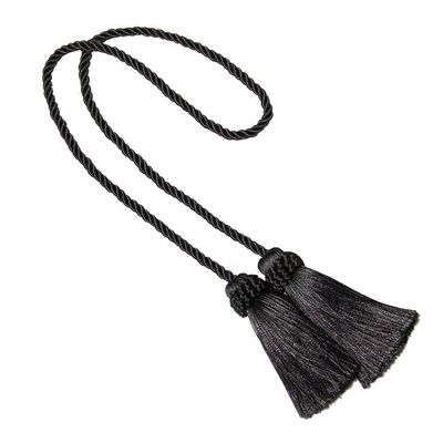 1Pc Golden Tassels Curtain Clamp Tieback Home Decoration Modern Holder Curtains Tie Back Room Accessories Tiebacks,Charcola,2Pcs