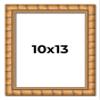 10x13 Frame Gold Real Wood Picture Frame Width 1.5 Inches | Interior Frame Depth 0.5 Inches | Bhutan Bamboo Photo Frame Complete with UV Acrylic, Foam Board Backing & Hanging Hardware view 1