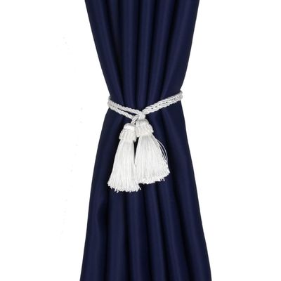 1Pc Golden Tassels Curtain Clamp Tieback Home Decoration Modern Holder Curtains Tie Back Room Accessories Tiebacks,White,2Pcs