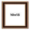 10x13 Frame Gold Brown Plein Air Vintage Solid Wood Picture Frame | 1.75 Inches Moulding Width | Interior Depth 0.5 Inches | Complete with UV Acrylic Plexiglass, Foam Board Backing & Hanging Hardware view 1