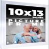 10x13 Frame Silver Real Wood Picture Frame Width 0.75 Inches | Interior Frame Depth 0.5 Inches | Stainless Silver Modern Photo Frame Complete with UV Acrylic, Foam Board Backing & Hanging Hardware view 1
