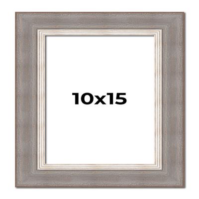 10x15 Frame Grey Real Wood Picture Frame Width 2.75 Inches | Interior Frame Depth 0.5 Inches | Linus Contemporary Photo Frame Complete with UV Acrylic, Foam Board Backing & Hanging Hardware