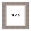 11x15 Frame Grey Real Wood Picture Frame Width 2.75 Inches | Interior Frame Depth 0.5 Inches | Linus Contemporary Photo Frame Complete with UV Acrylic, Foam Board Backing & Hanging Hardware view 1
