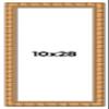 10x28 Frame Gold Real Wood Picture Frame Width 1.5 Inches | Interior Frame Depth 0.5 Inches | Bhutan Bamboo Photo Frame Complete with UV Acrylic, Foam Board Backing & Hanging Hardware view 1