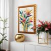 10x28 Frame Gold Real Wood Picture Frame Width 1.5 Inches | Interior Frame Depth 0.5 Inches | Bhutan Bamboo Photo Frame Complete with UV Acrylic, Foam Board Backing & Hanging Hardware view 2