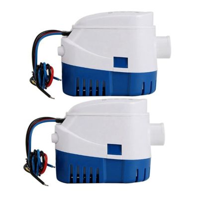 wrtgerht Mini Power Small Pump 2X Automatic Submersible Boat Bilge Water Pump 12V Auto with Float Switch Outlet