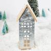 Factory Direct Craft Snowy Metal Saltbox House for Christmas Village Displays and Home Decor view 3