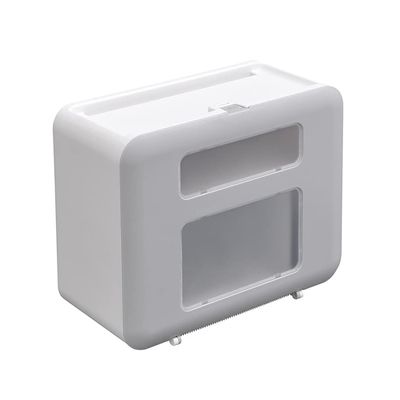 Paper Towel Dispenser Wall Mounted Tissue Box Dispenser Coreless Toilet Tissue Dispenser Garbage Storage Bathroom Accessories (Color : Grey)