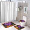 3 Pieces Halloween Fall Plaid Pattern Pumpkin Boo Black Background Bathroom Rug Set Soft Foam Non Slip Bath Mats Sets Toilet Contour Mat Lid Cover for Bathtub Shower and Bathroom Decor 18"x30" view 4