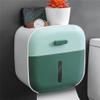 Bathroom Toilet Storage Box Paper Holders Organizer Tissue Box With Drawer Wall Mounted Waterproof Bathroom Accessories (Color : Green) view 1